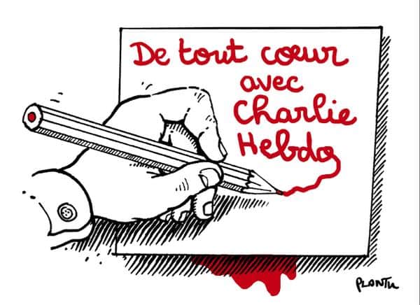 Hommage de Plantu à Charlie Hebdo