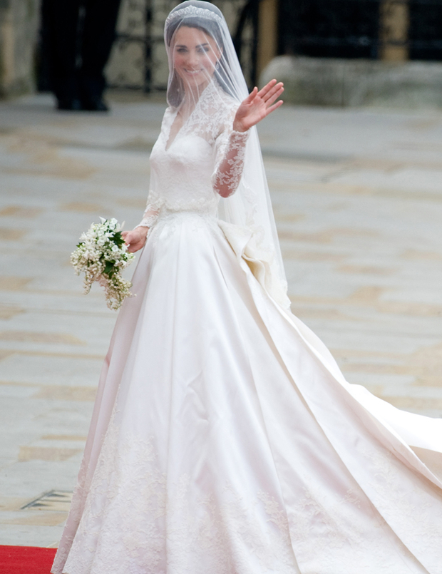 Kate Middleton en robe de mariée