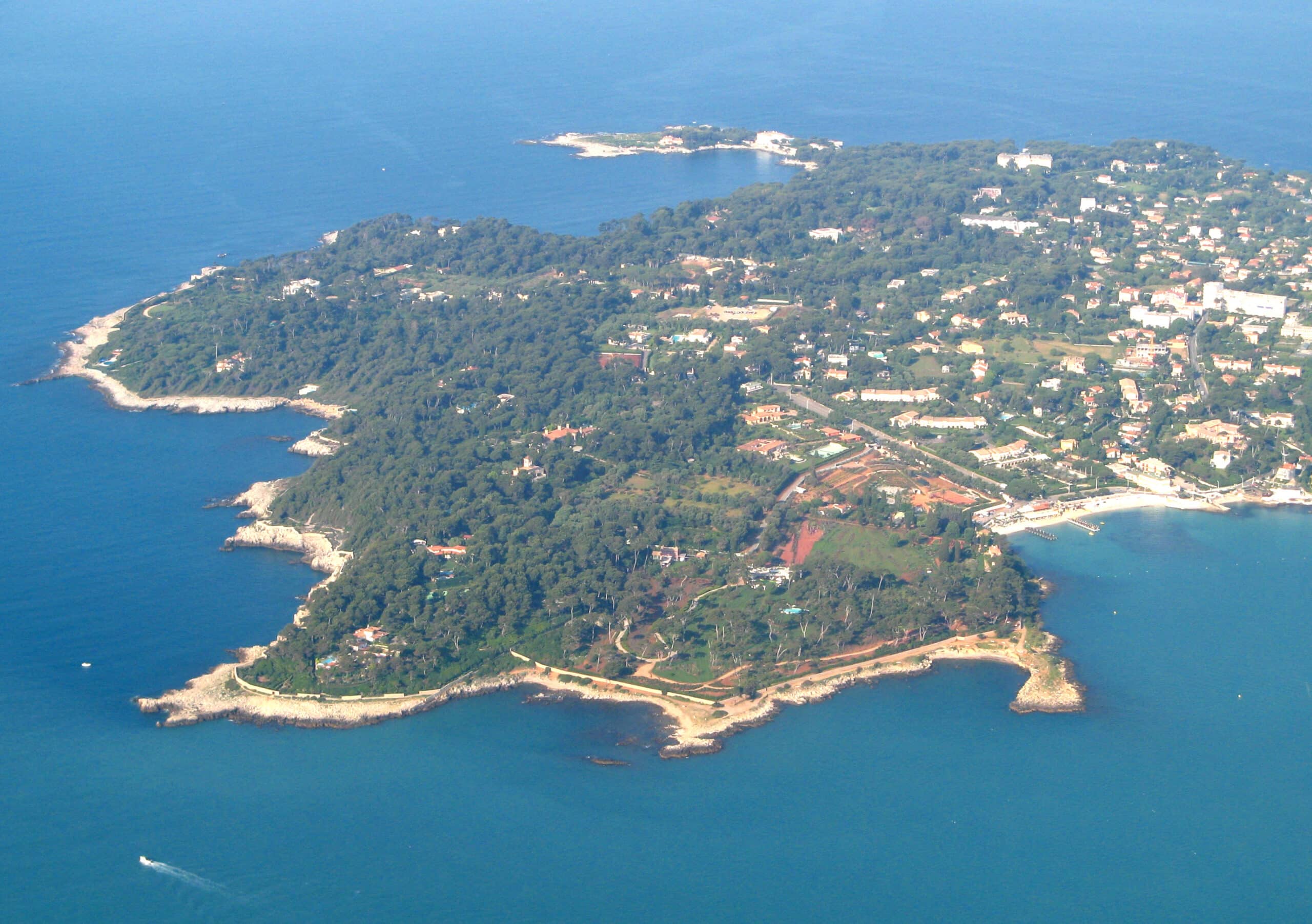 Vue du ciel sur Cap d'Antibes